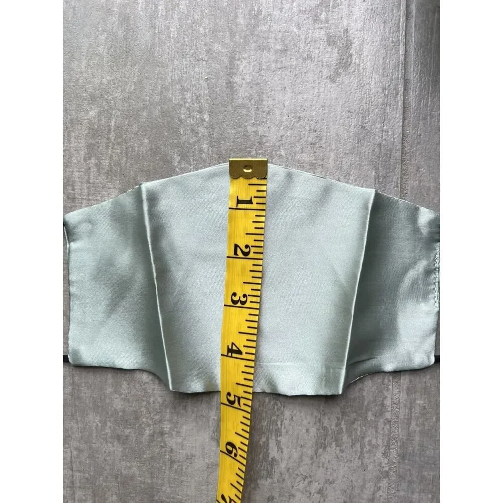 Sage Green Silky Satin Cloth Fashion Face Mask NEW Women's Washable Luxury